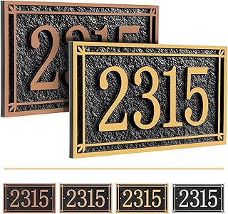 Address Plaque Large Options - Address Signs for Houses, Address Plaque, Home Custom Address Numbers for House Yard Outside,Home,Wall,Mailbox,Yard,Indoor/Outdoor Use,Style 3