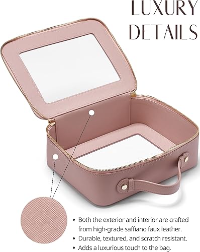 Miniatura 4 de Bolsa de maquillaje transparente Popvibe, estuche de cosméticos de viaje con cremallera, bolsa de aseo transparente con cremallera, organizador