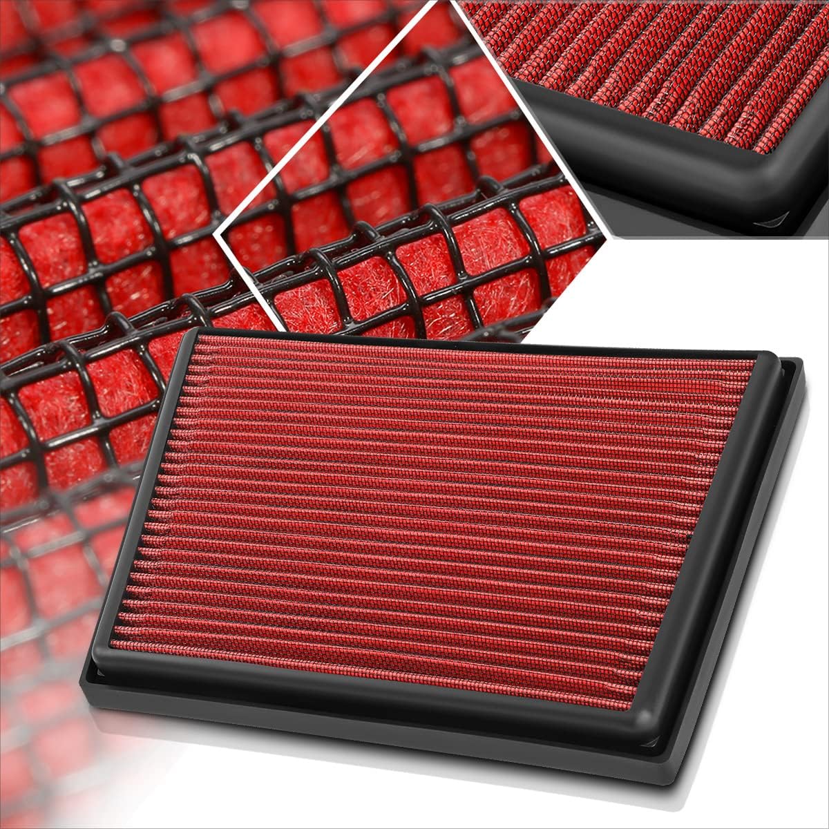 Red Reusable&Washable High Flow Drop-in Air Filter Compatible with 14-19 Mini Cooper BMW X1 X2 2.0L