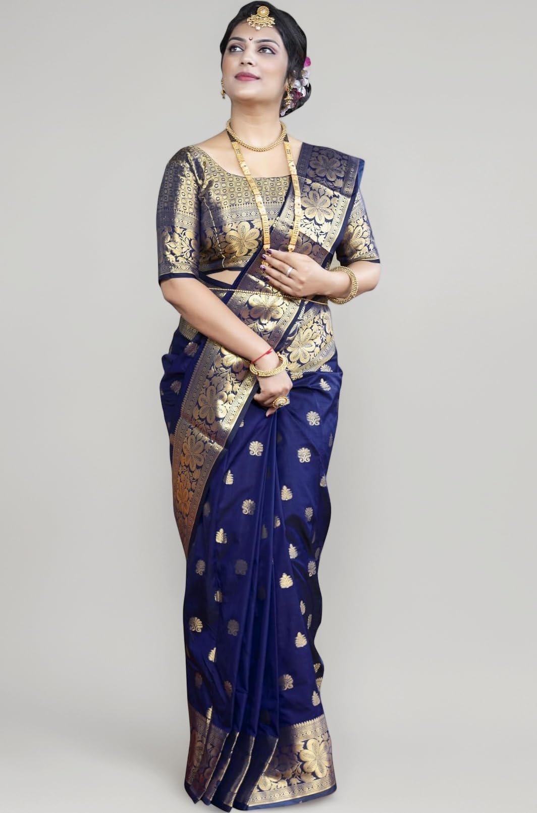 Avantika Fashion Women's Kanjivaram Soft Semi Silk Banarasi Sarees With Blouse Piece.