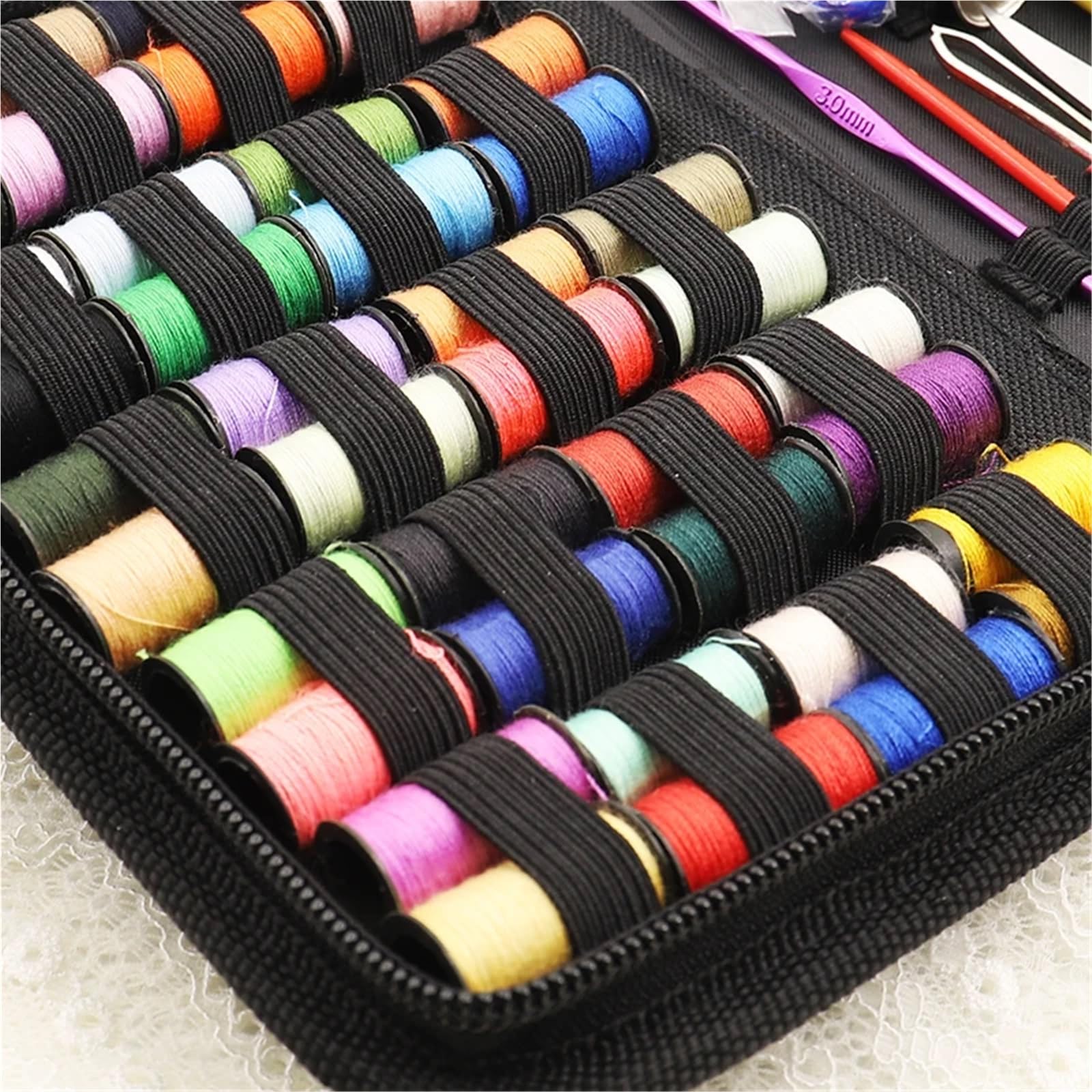 Set Cucito da Viaggio Completo Kit da cucito fai te, set di scatole multifunzione for trapuntatura a mano, filo ricamo, accessori for, kit(Sewing Kit A)