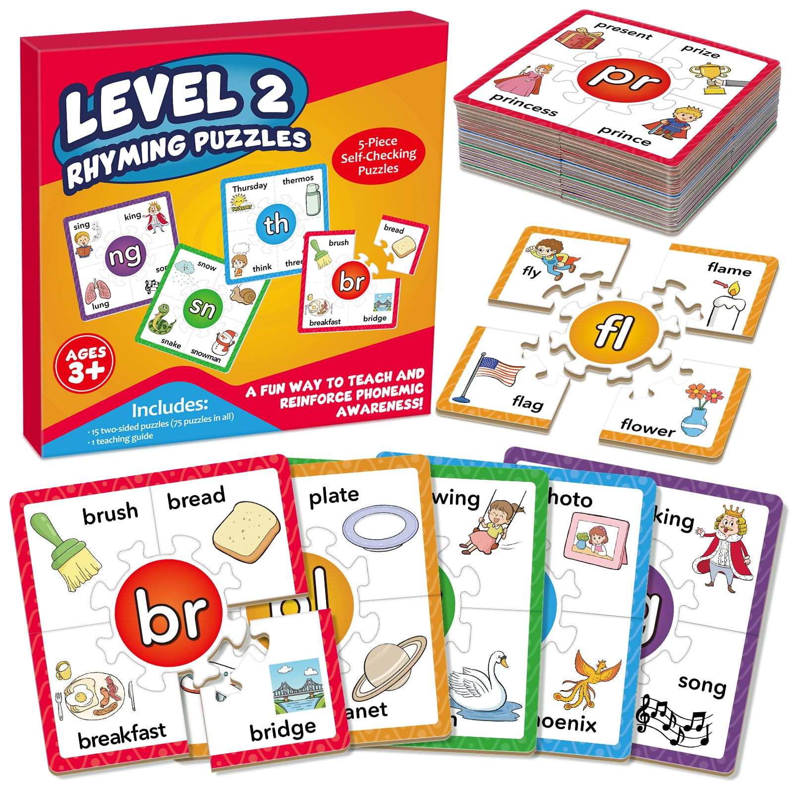 Edulok Phonics Puzzle Games, Spelling Games, Phonics Flash Cards, Sight Word Flash Cards for Toddlers, Learning Educational Toys, Kids Preschool Learning Activities, Homeschool Supplies, Learn to Read