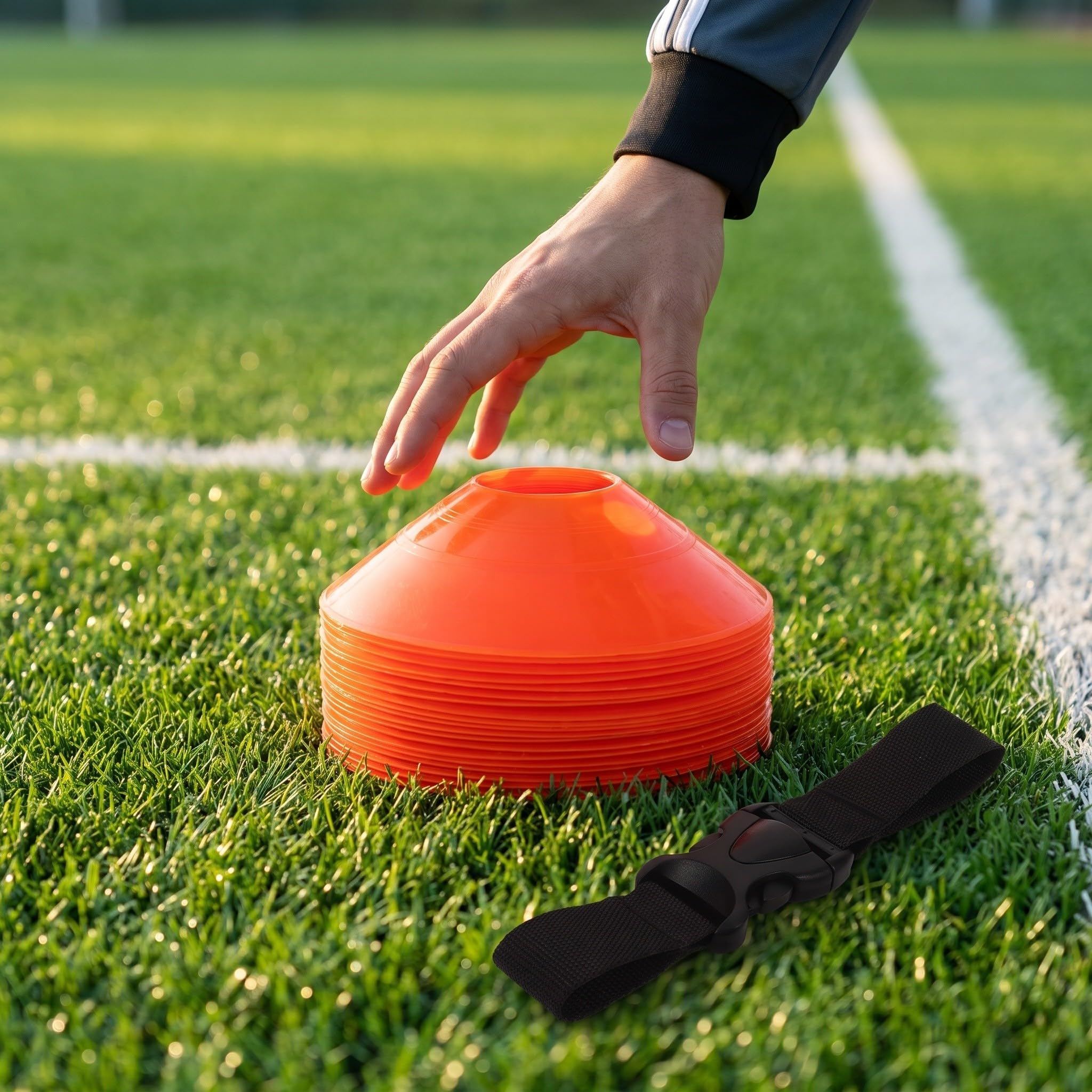 Lurrose 1 Set di Coni da Calcio per agilità e marcatori per Pavimento | Disco da calcio per allenamento, ideale per allenamento sportivo, calcio, pallacanestro, coaching, attrezzatura per la