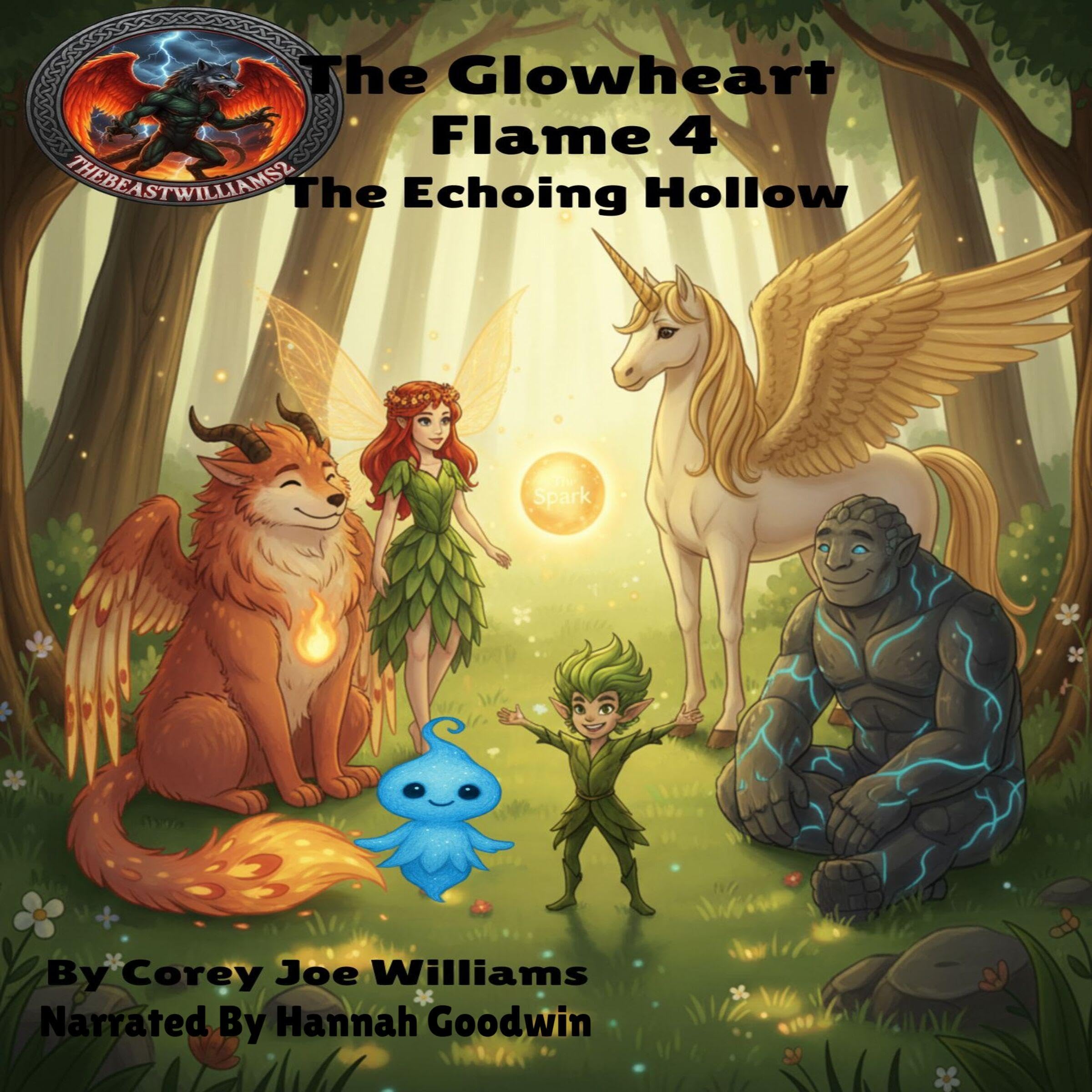 Cover art for The Glowheart Flame 4: The Echoing Hollow