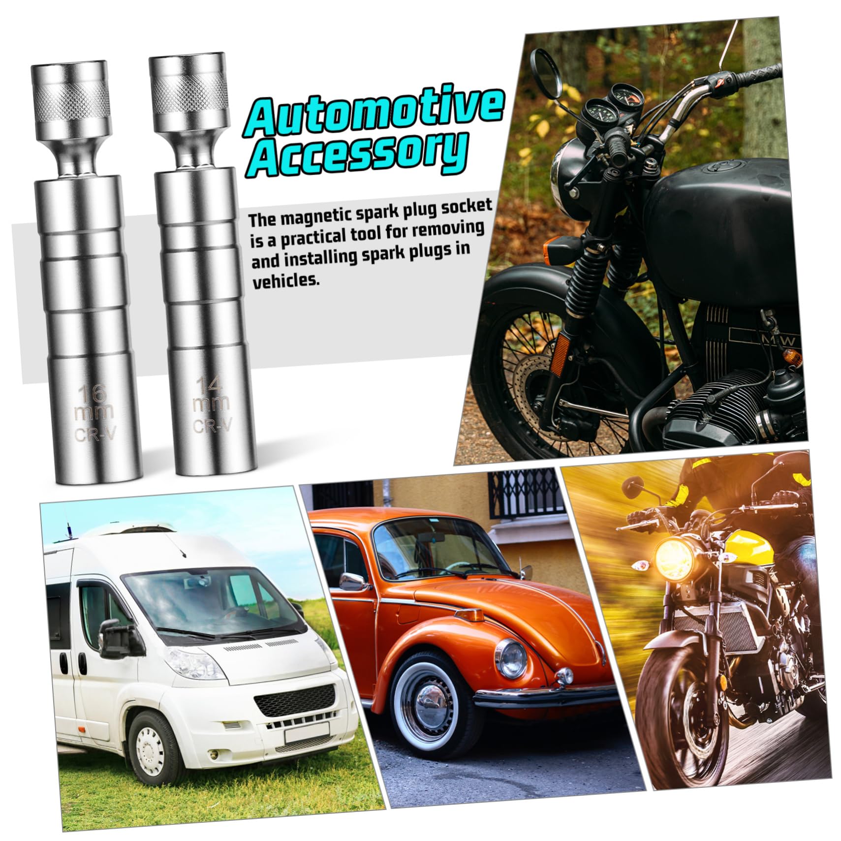 Gatuida 10pièces Douilles à Bougie Magnétiques Acier Outils De Retrait Pour Bougies De Voiture Et Pratiques Et Pour Mécanique Automobile