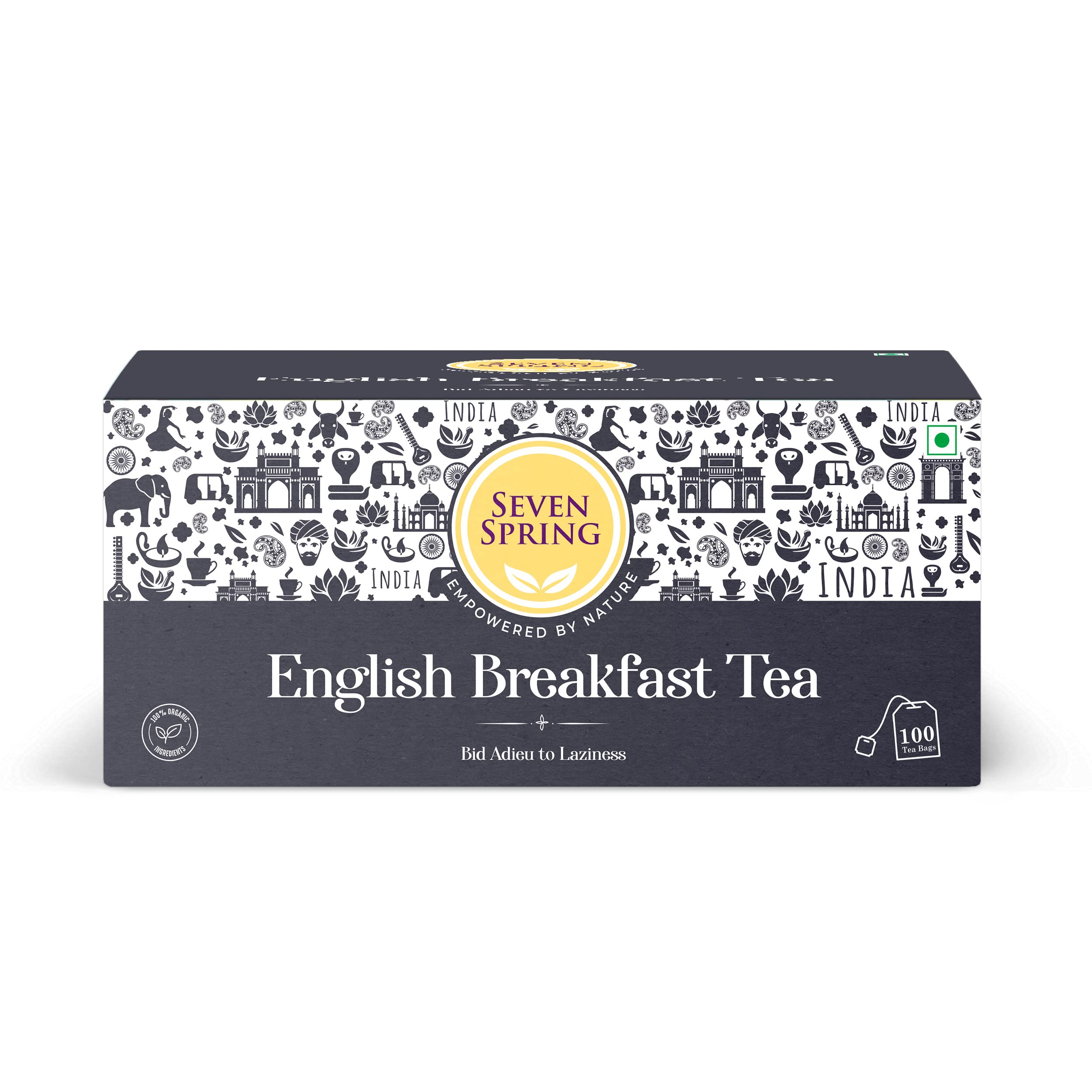 Classic English Breakfast Tea Bags 100 Pcs - 200 grams | Reduces Risk of Strokes | Manages Blood Sugar Levels | Improves Gut Health…