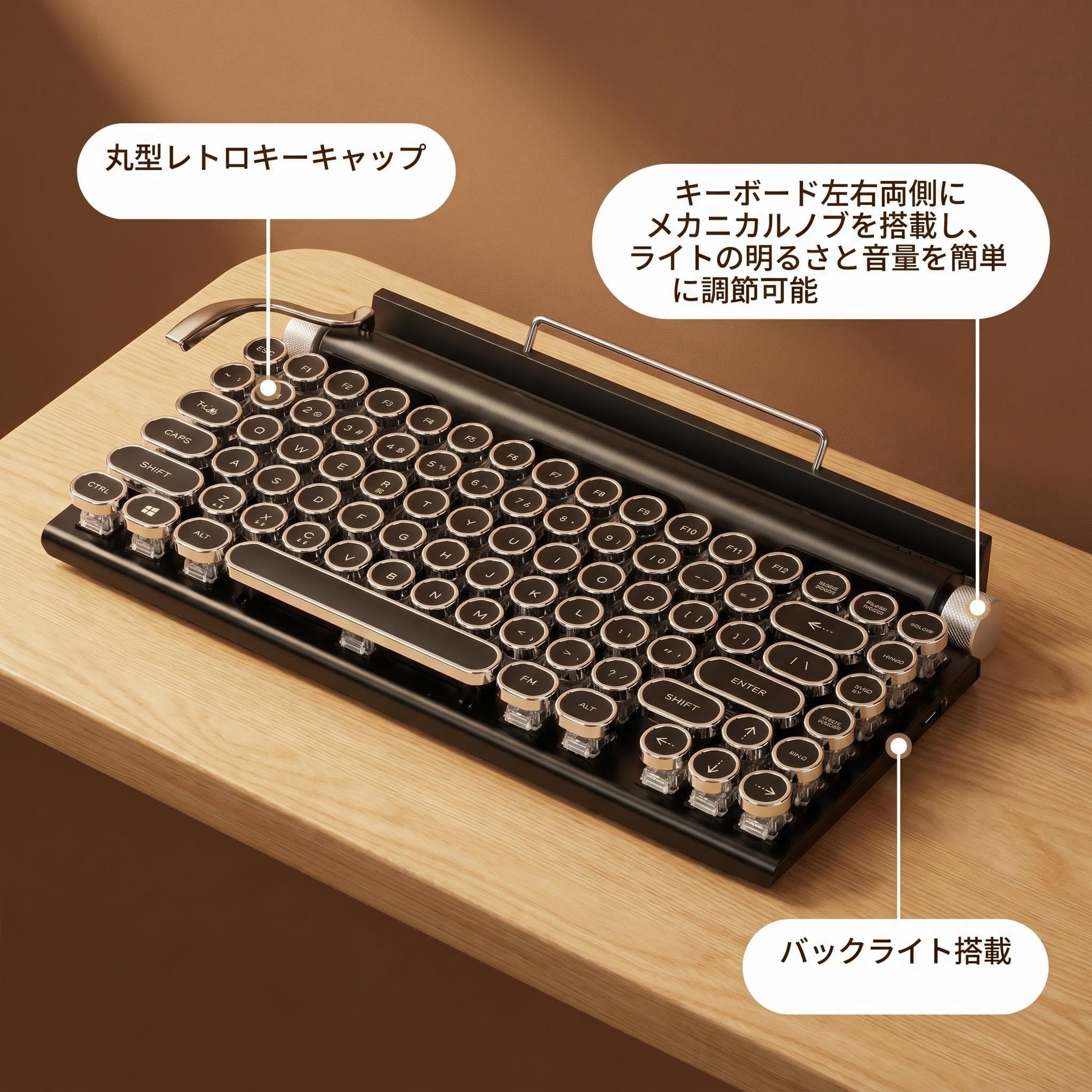 Amazon | 【ヴィンテージタイプライター風】タイプライター キーボード