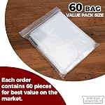 60-Pack Sacs de nettoyage à sec extra long - 72-Inch Sacs en plastique transparent pour accrocher des vêtements, Couverture de vêtements en plastique pour vêtements, robes, manteaux, costumes de danse & Robes longues