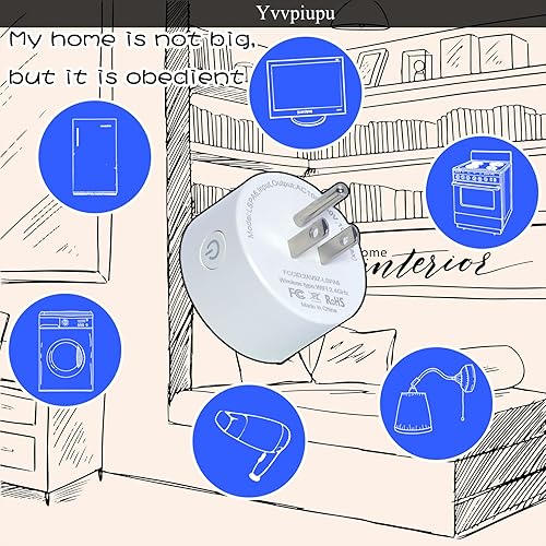 Miniatura 6 de Paquete de 4 enchufes inteligentes, enchufes Wi-Fi para hogar inteligente Wi-Fi con AlexaGoogle HomeSmart Life, temporizador de encendido y apagado