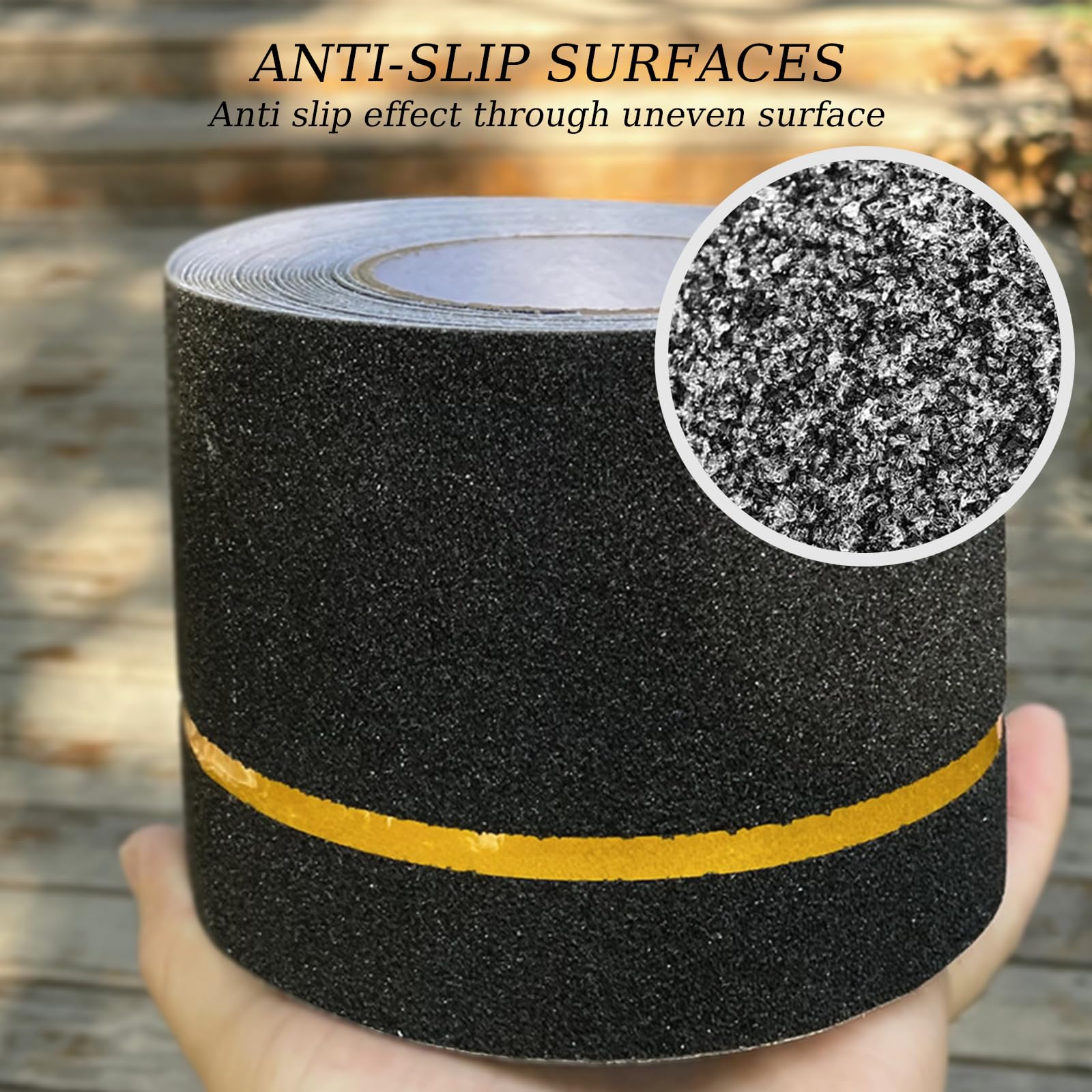 kingsea Nastro antiscivolo 10 cm x 10 m, impermeabile sicurezza non skid roll grip nastro, non slip adesivo nastro adesivo per steps grips traaction tread staircase