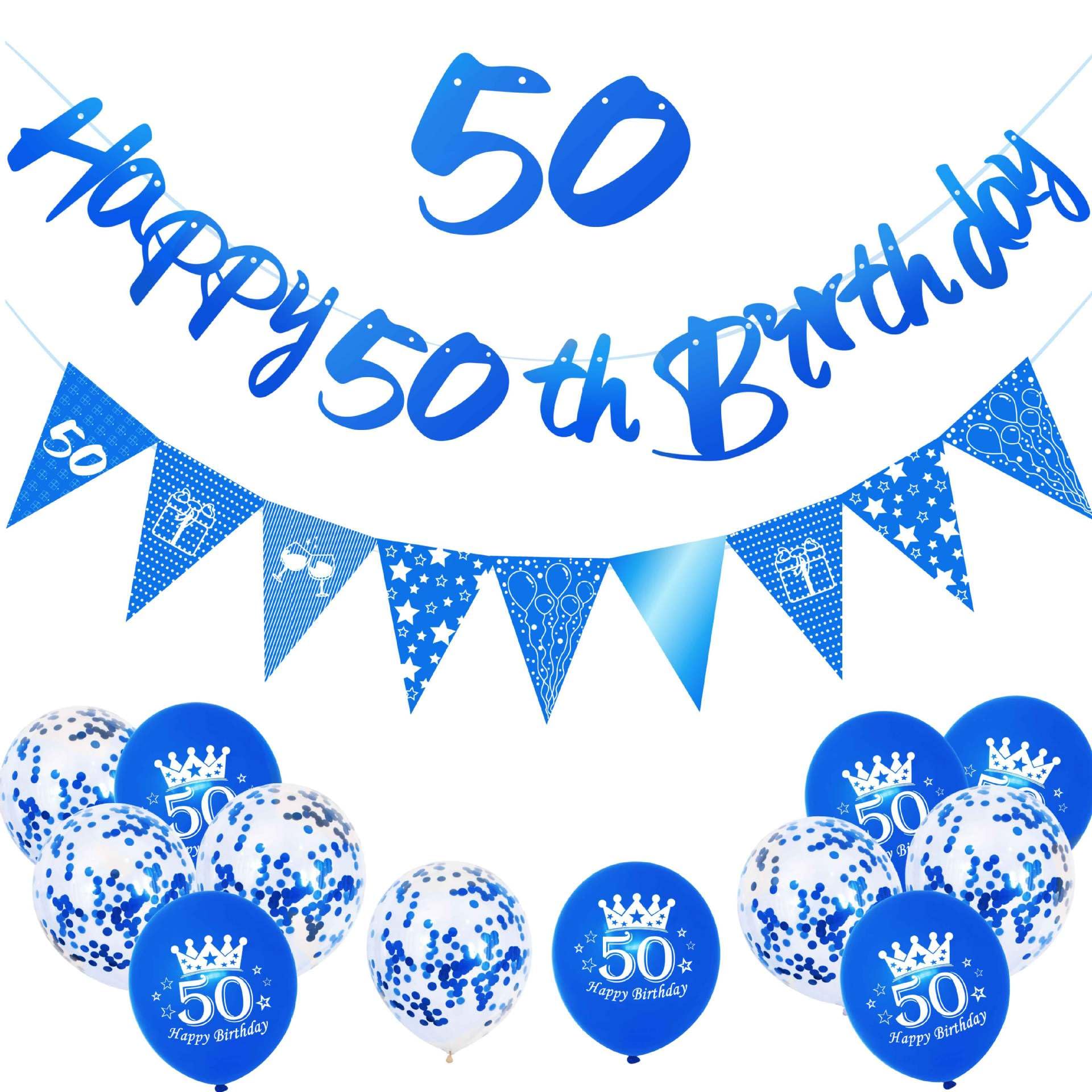 50th Birthday Decorations for Men and Women