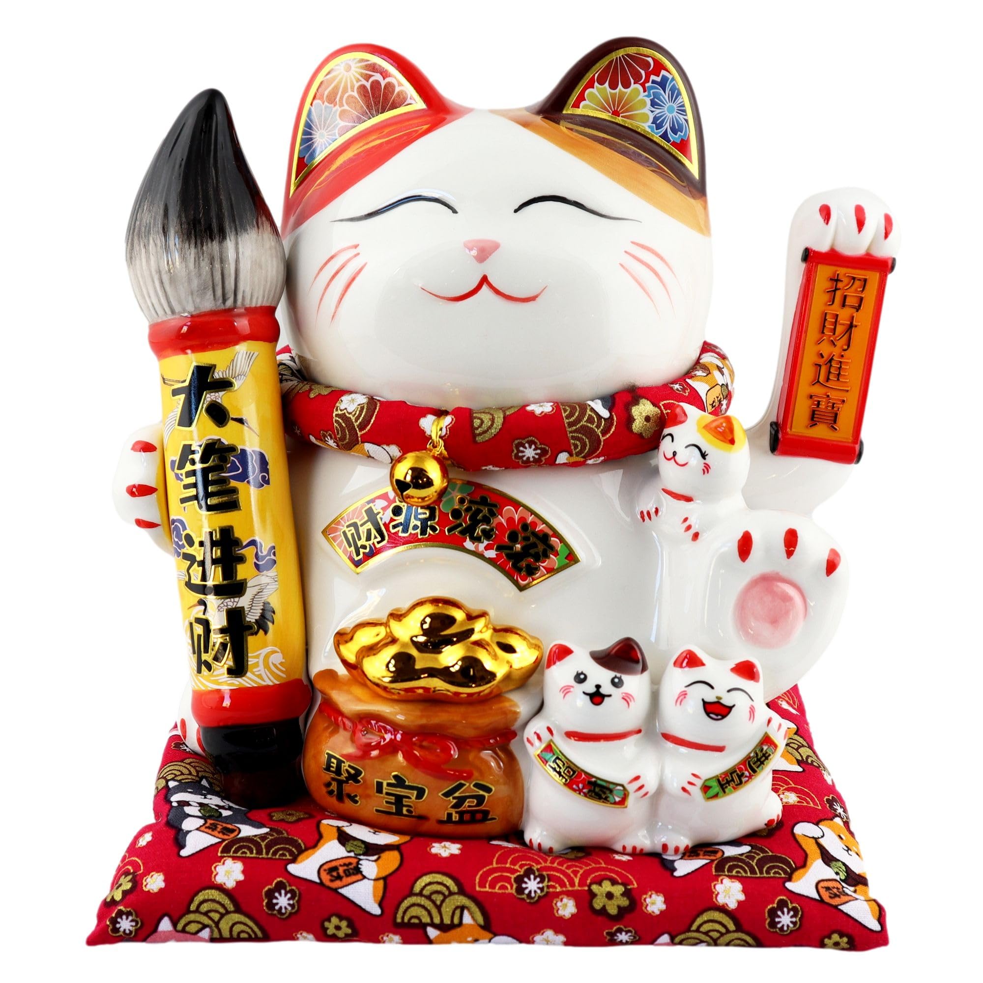 Freak Scene Kot na szczęście - Maneki-Neko - macha kot z porcelany 21,5 cm biały - Maneki Neko 03