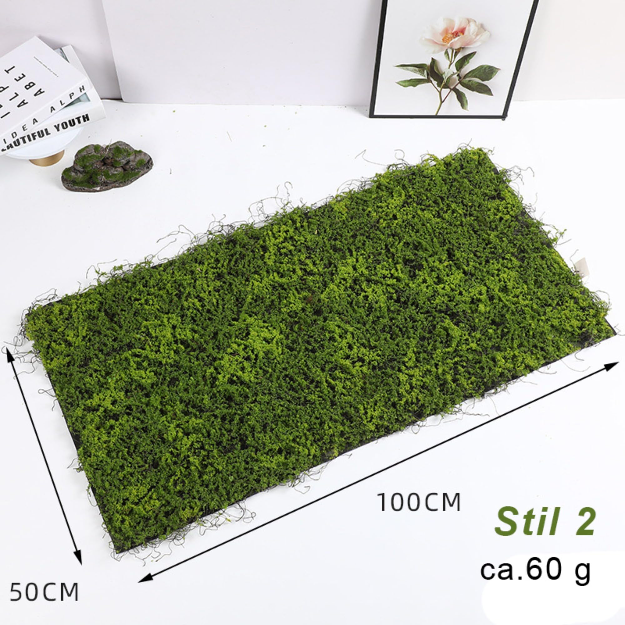 Amazon.de: Xiyocadt Moosmatten zur Dekoration, 50x100 cm Knstliche  Moosmatte, Moos zum Basteln fr Frhlingsdeko, Moosbilder, Floristik,  Terrarium Dekoration (Stil 2)