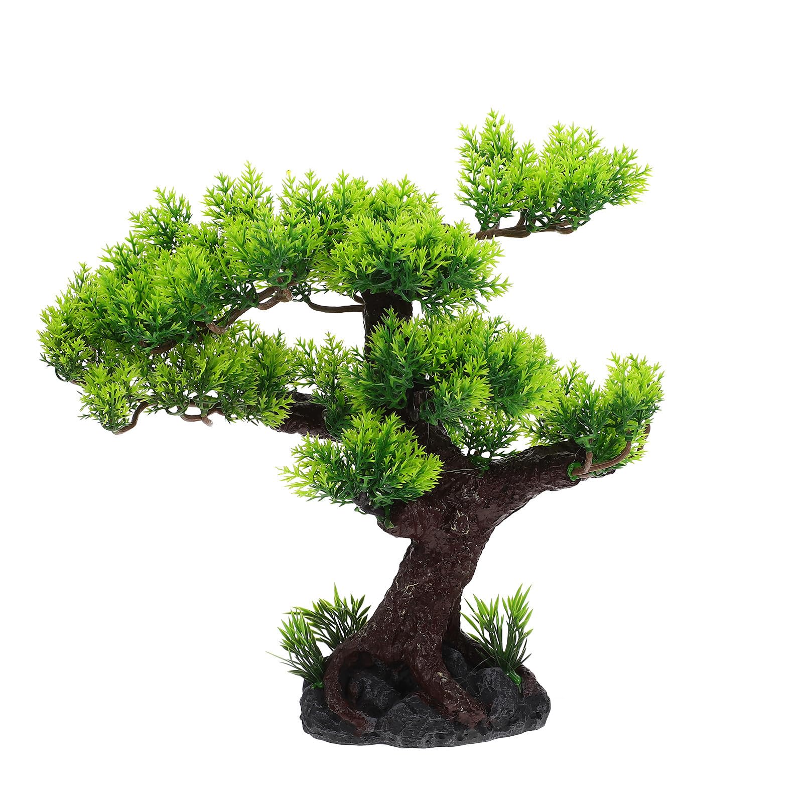 ifundom Figura de Árbol de Resina para Adorno de Acuarios, Adorno Delicado Verde Resistente al Desvanecimiento para Paisajismo en Peceras Grandes