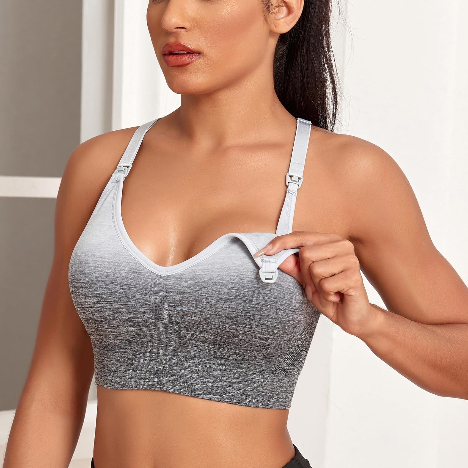 Suekaphin 3 Pack Sports Nursing Bra for Breastfeeding Supportive Bralette Pregnancy Maternity Wirefree Support for Women - Image 4