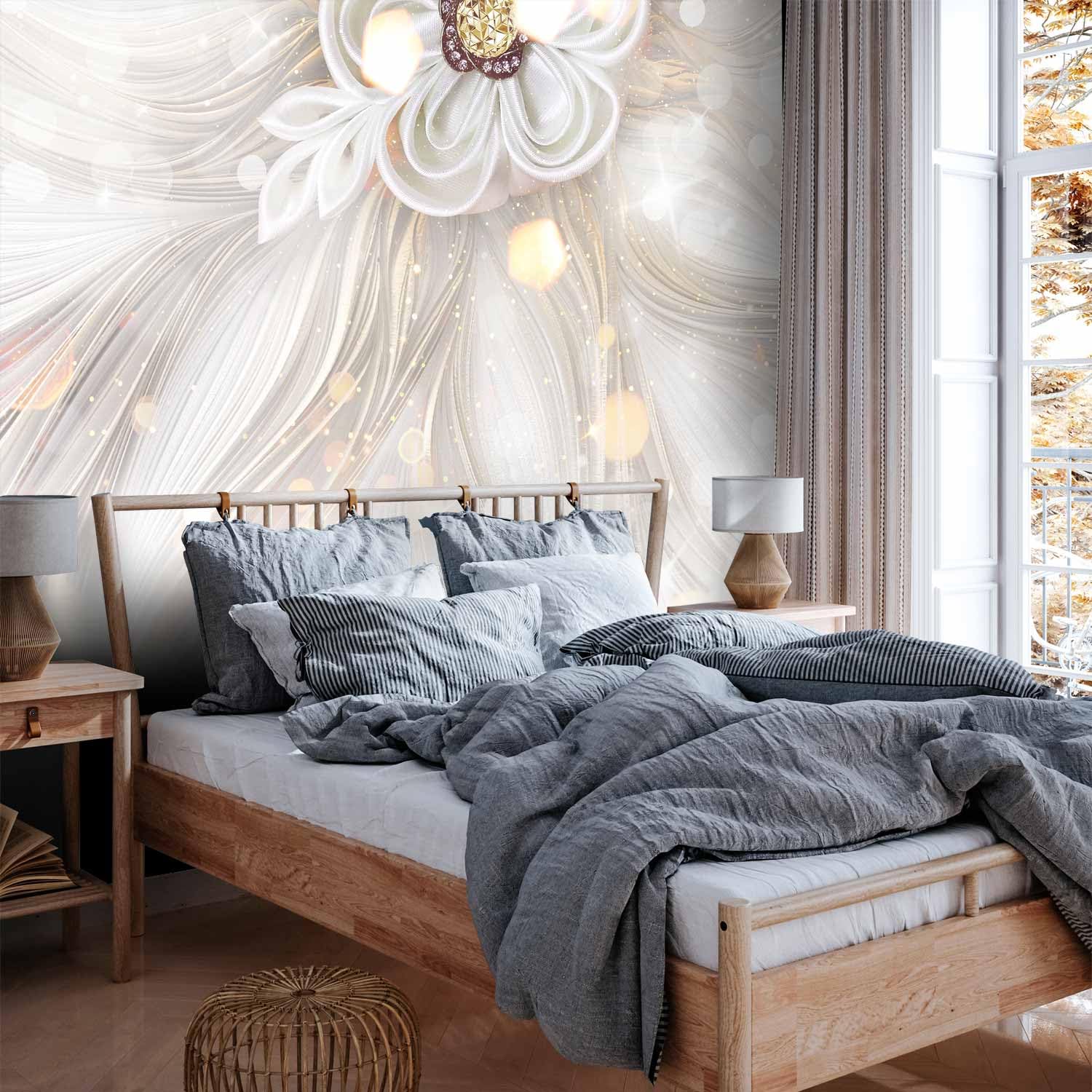 murando Fotomurales autoadhesivos Flor 294x210 cm Papel Pintado coración | Pared Murales Pegatina corativos adhesivos 3d Fotográfico diamantes Ornamento bokeh