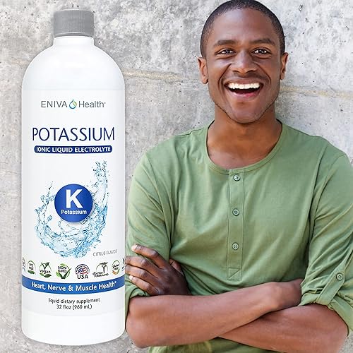 Miniatura 5 de Eniva Health - Suplemento iónico líquido de potasio para reemplazo de electrolitos y apoyo metabólico  600 mg  Sin gluten, sin azúcar y apto para