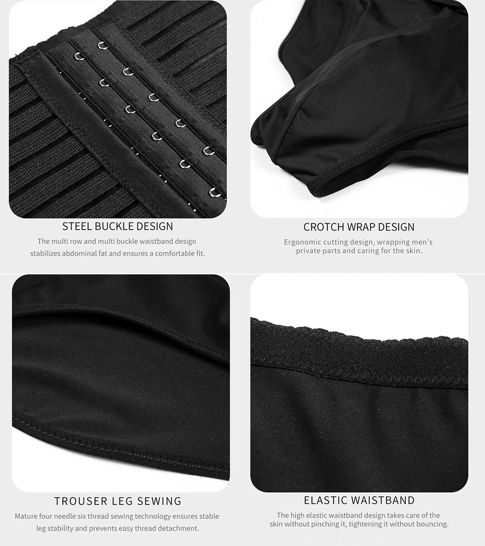 HLTYGWX Calzoncillos de Barriga para Hombre, Cintura Alta, Ropa Interior más Delgada, Control Firme, Faja para el Vientre, Faja de compresión Ajustable