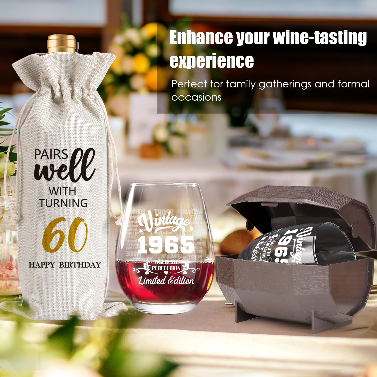 Cadeaux D'anniversaire De 60e Anniversaire Pour Homme Et Femme, Décorations D'anniversaire Pour Homme Et Femme, Idée De Cadeau De 60e Anniversaire, Cadeau D'anniversaire Pour Femme, Homme, Lui, Elle