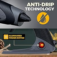 Vista 6 de Chandler Tool Pistola de pegamento caliente de tamaño completo y barras de pegamento para manualidades y bricolaje Pistola de silicona caliente