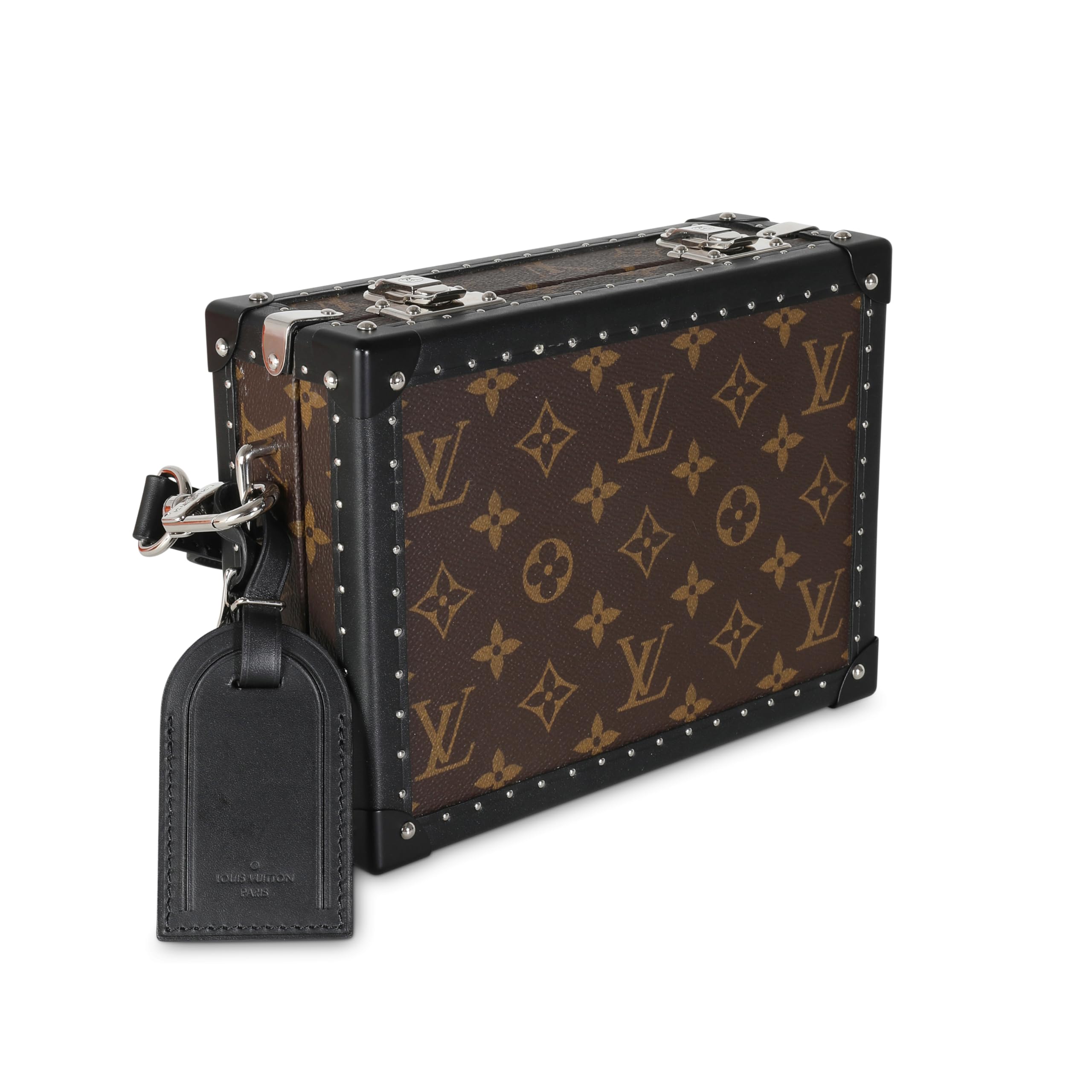 Louis Vuitton, Pre-Loved Monogram Macassar Canvas Clutch Box Trunk
