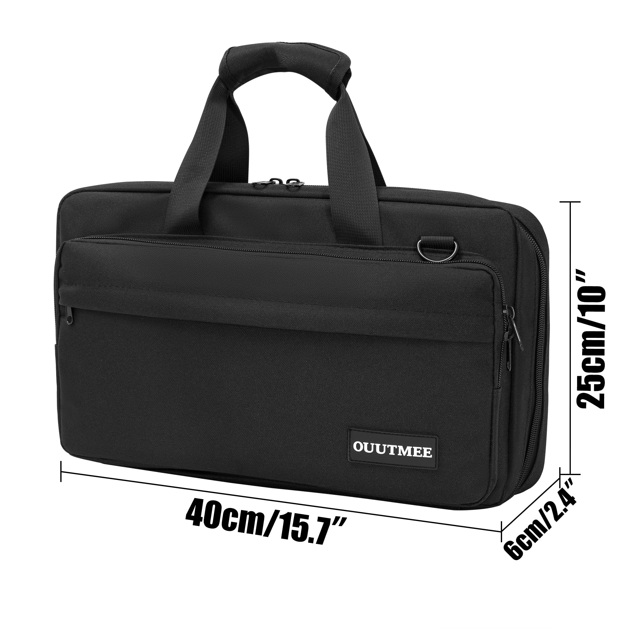 Trousse à Couteaux de Cuisine,16 Compartiments,40x25x6cm,S | Trousse Professionnelle à Couteaux ,Portative avec Poignée et Épaulette, Noir