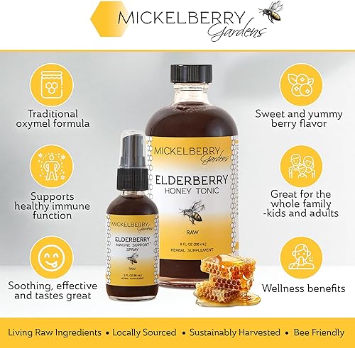 Miniatura 2 de Espray para la garganta con propóleos de miel de saúco, apoyo inmunológico natural y capa de garganta para niños y adultos (2 onzas)