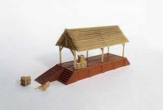 Outland Models Train Railway Layout Wood Style Loading Shed / Platform Z Scale