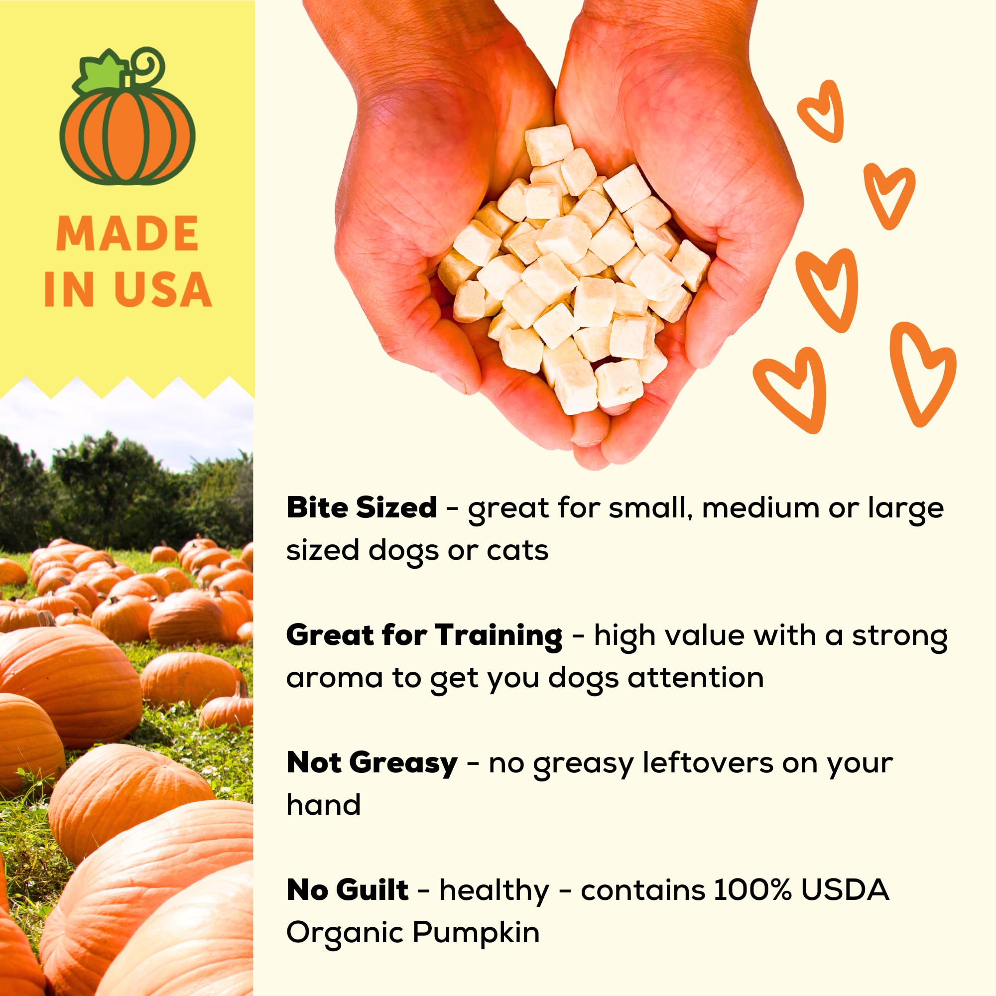A Better Treat – Freeze Dried Organic Pumpkin Dog and Cat Treats, Organic, Single Ingredient | Natural, Healthy, Diabetic Friendly | Made in The USA… thumbnail 4