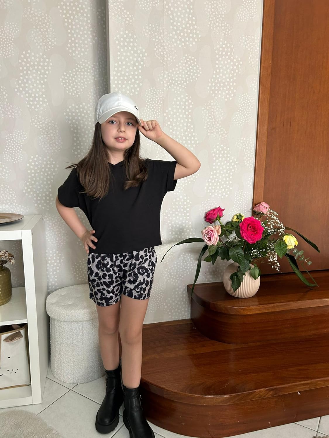 Arshiner Girls Tie Dye Two Piece Outfit Short Sleeve Pullover Crop Tops and Short Pants Sweatsuits Tracksuits - Image 3