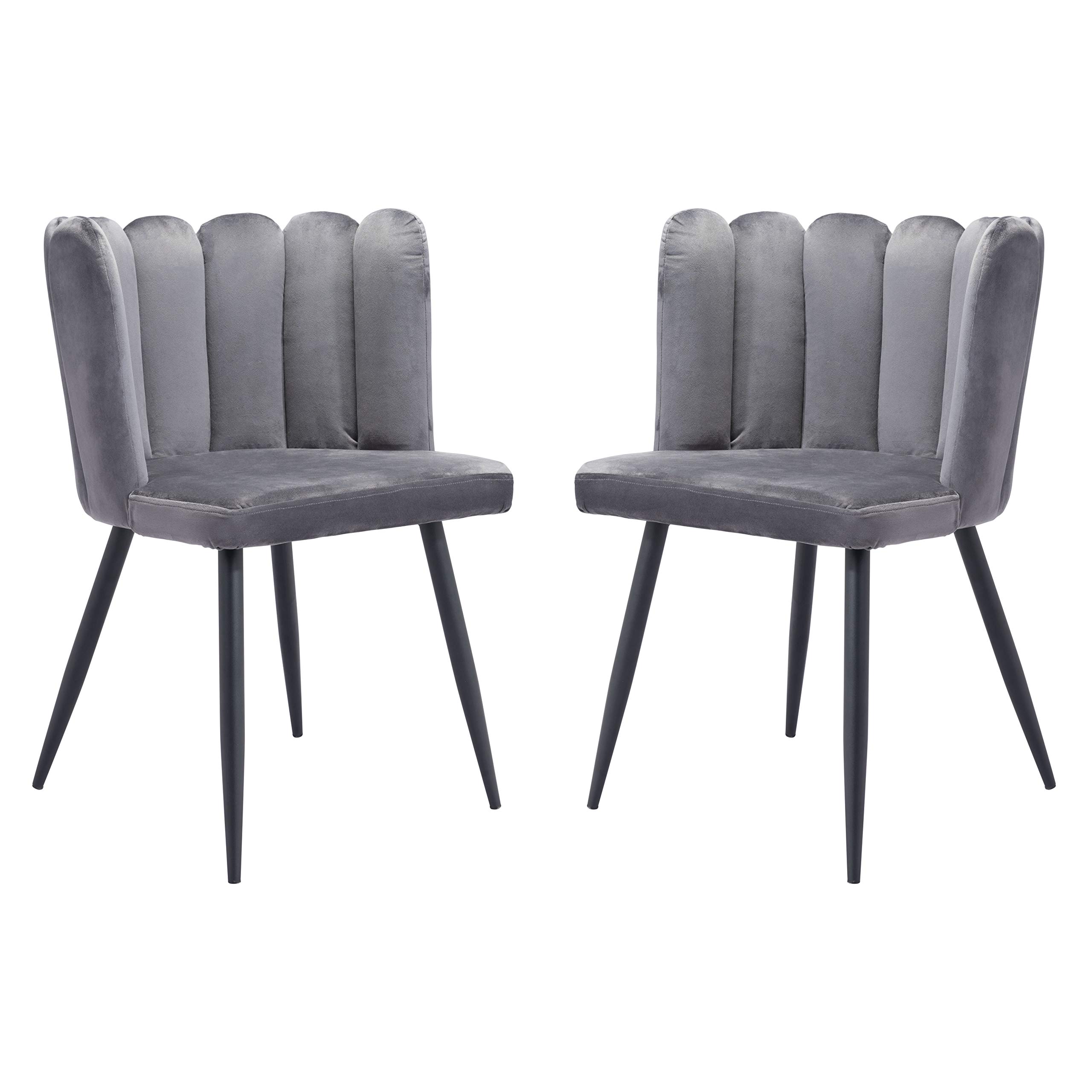 Adele Dining Chair (Set of 2) Dark Gray