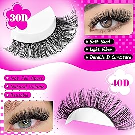 Calphdiar Natural Lash Clusters 30D+40D Eyelash Clusters 8-16mm Cluster EyelashExtensions Wispy Lashes Clusters 240Pcs Individual Lashes DIY Lash Extension for Beginners