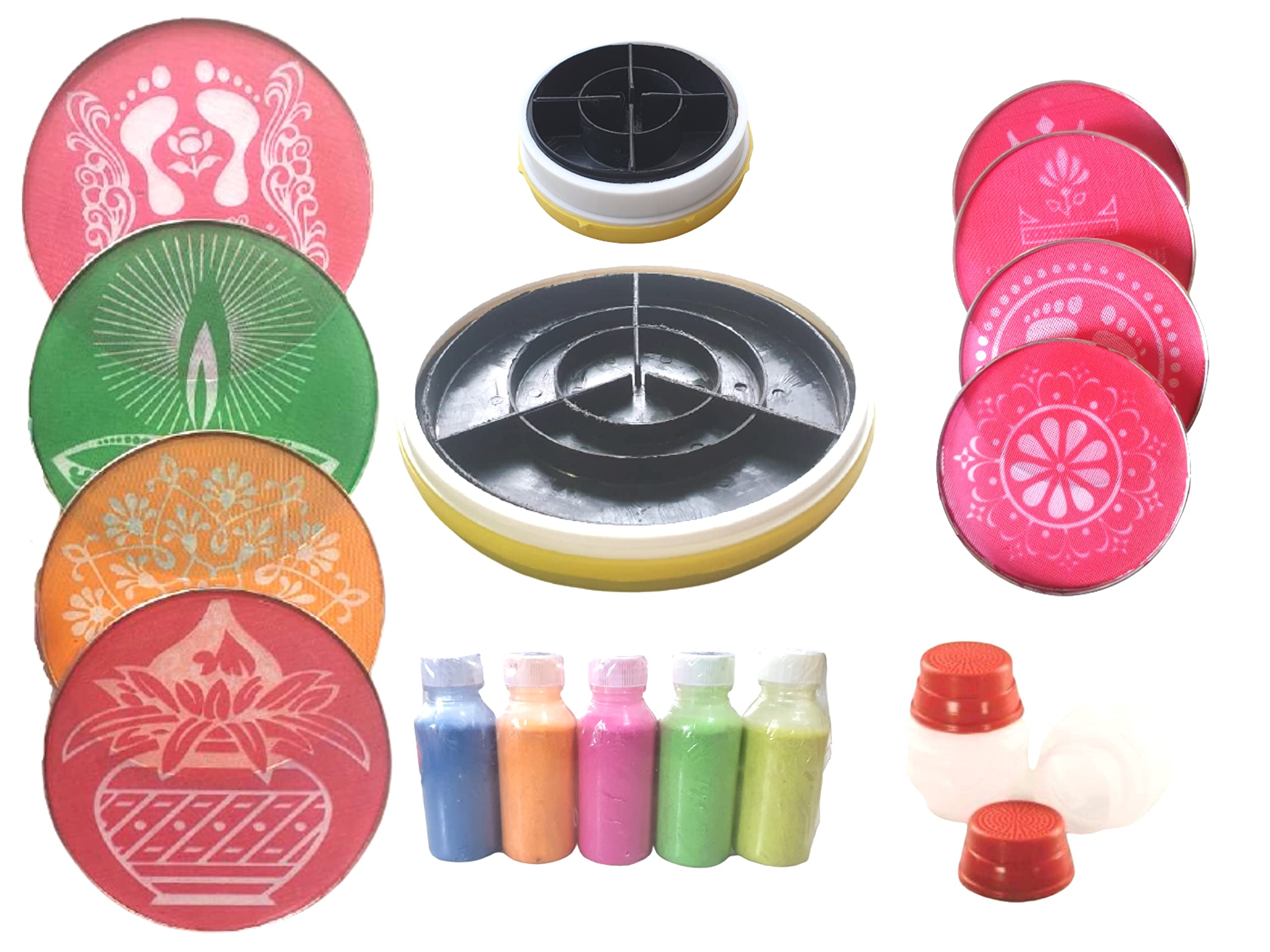 Ronofic Generic Rangoli Tool Kit For Making Unique And Beautiful Rangoli Designs-2 Rangoli Magic Stamp (4" And 8", 8 Rangoli Stencils, 5 Rangoli Colour Bottles, 2 Rangoli Fillers) (B09JGPGSBD) Amazon Price History, Amazon Price Tracker