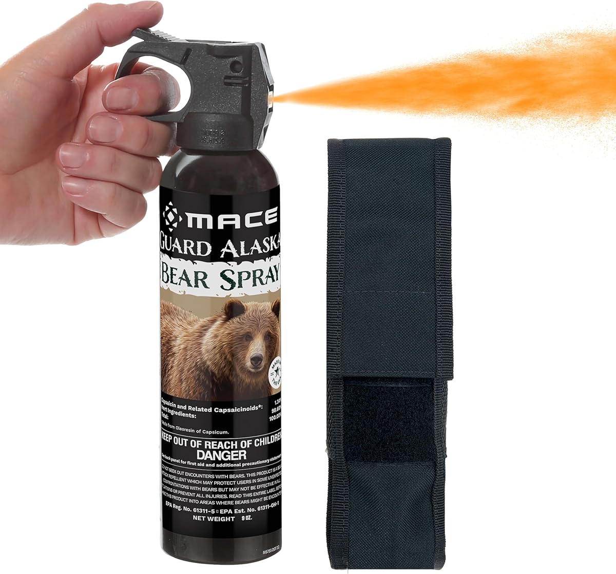 Mace Animal Repellent Sprays - Guard Alaska Bear Spray, Dog Repellent Spray, EPA Registered, Outdoor Safety, Self Defense Protection for Hiking, Camping, Animal Encounter