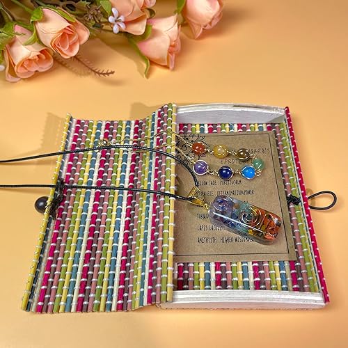 Miniatura 5 de 7 Chakra Necklace and Bracelet Set Healing stones bracelet Orgone Healing Pendant 14K Gold Wire Wrapped Crystals Bracelet for Woman  Chakra Necklace