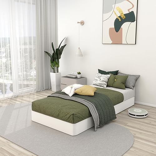 Miniatura 4 de Base de cama individual de solo 7 pulgadas de alto perfil para colchón de tamaño individual, base de colchón fuerte con funda de somier, base de