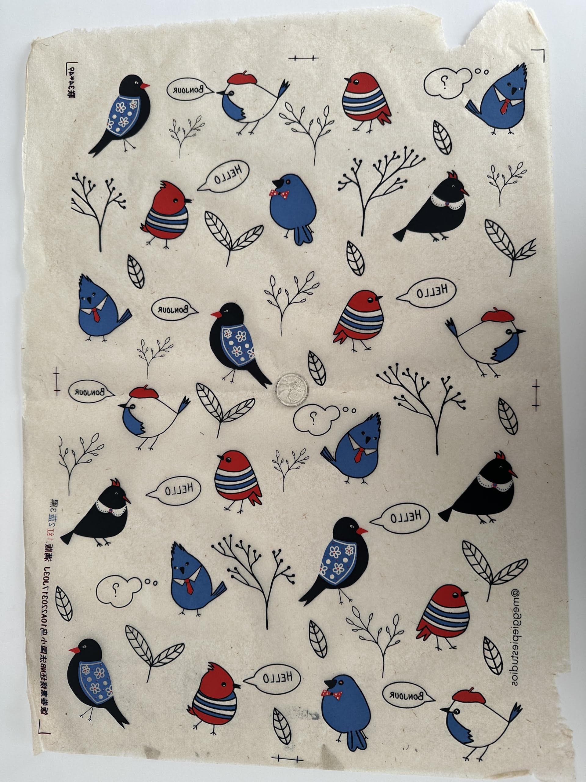 Ceramic Underglaze Transfer - Tweets