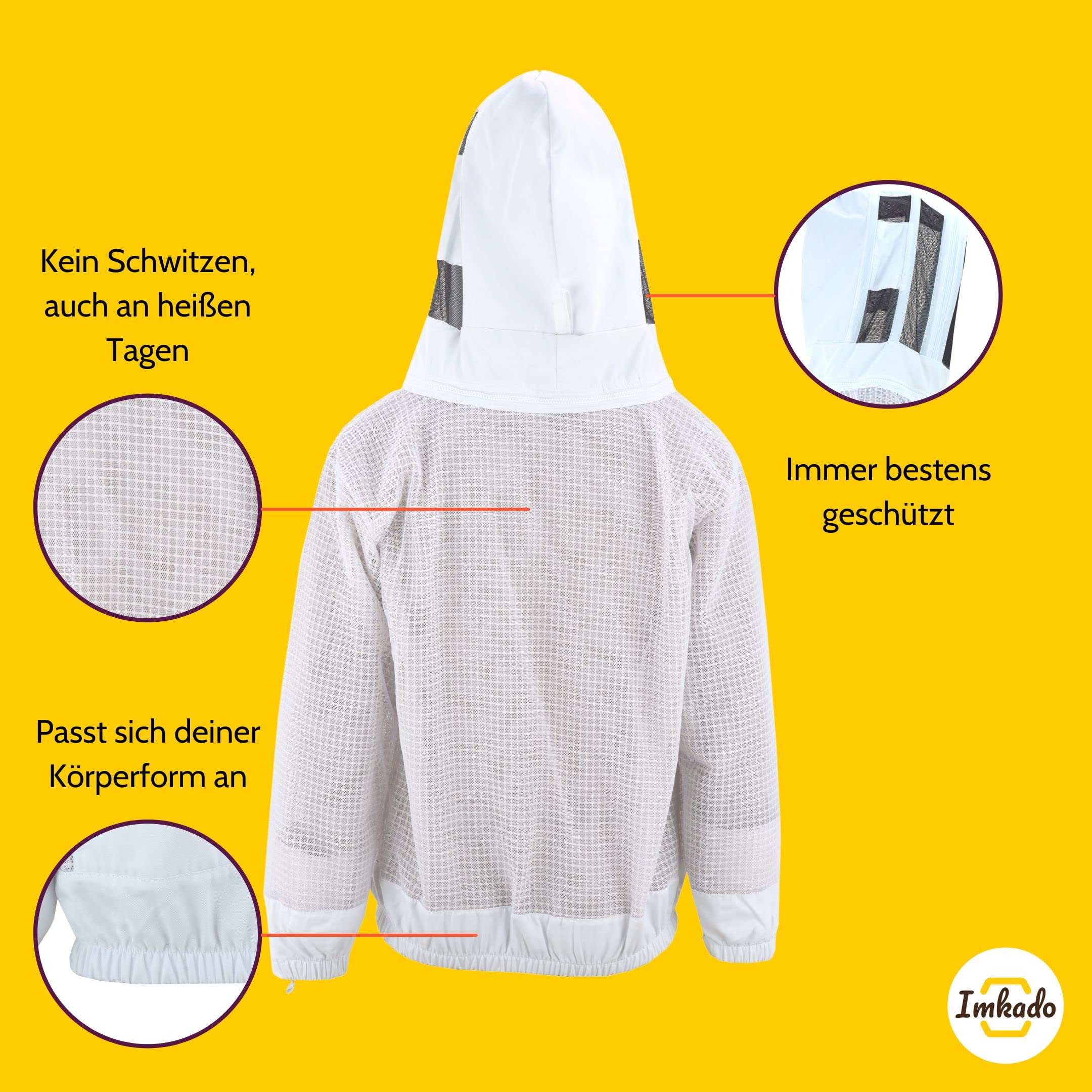 Atmungsaktive Imkerjacke Fechtschleier / XXL