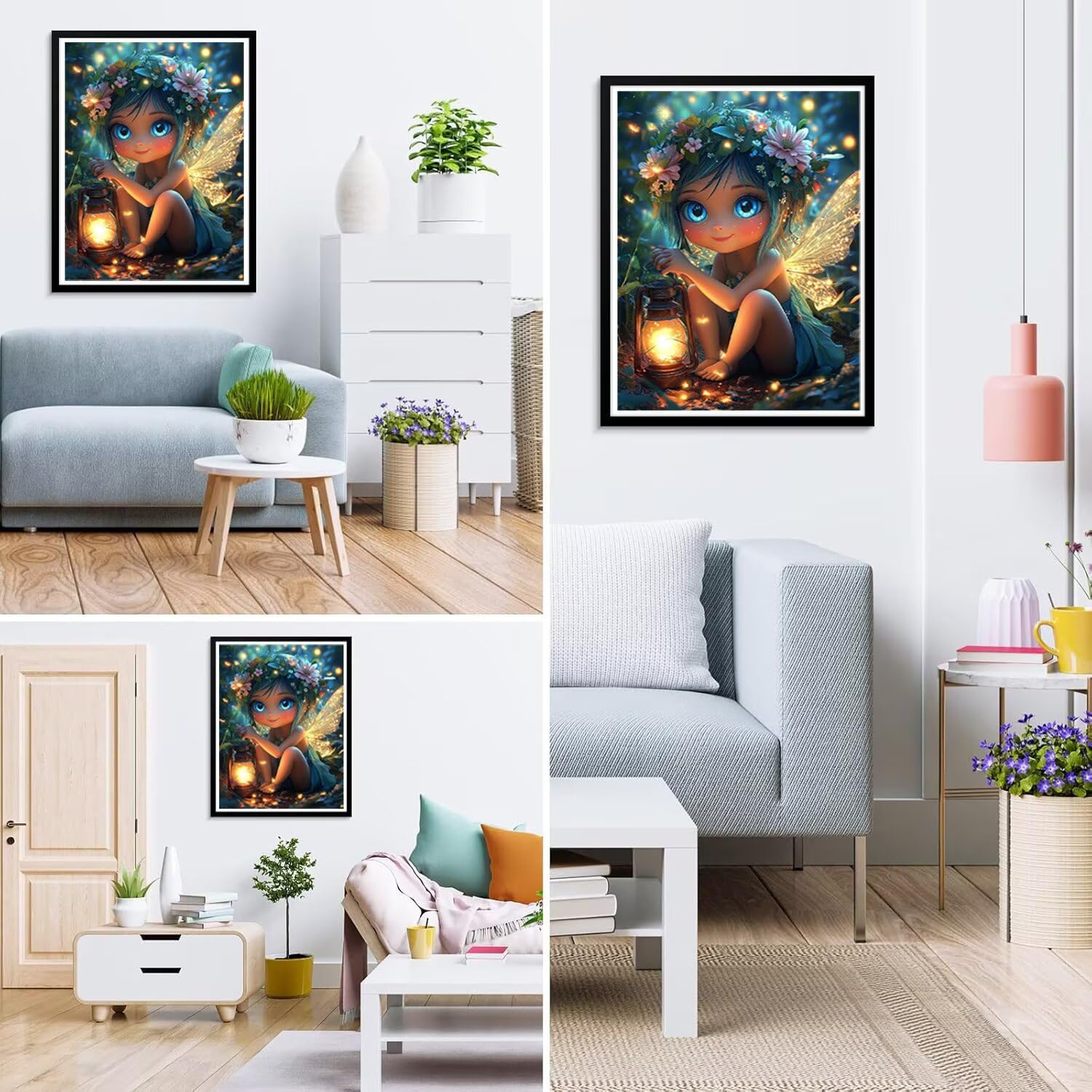 Mädchen Diamond Painting Erwachsene für Bastelset Kinder ab 6 Jahre, 5D Amazon Diamond Painting Viereckige Steine Engel, DIY Full Diamant Set für Wanddeko Hauswand Festival Geschenke 70x90cm C3-885