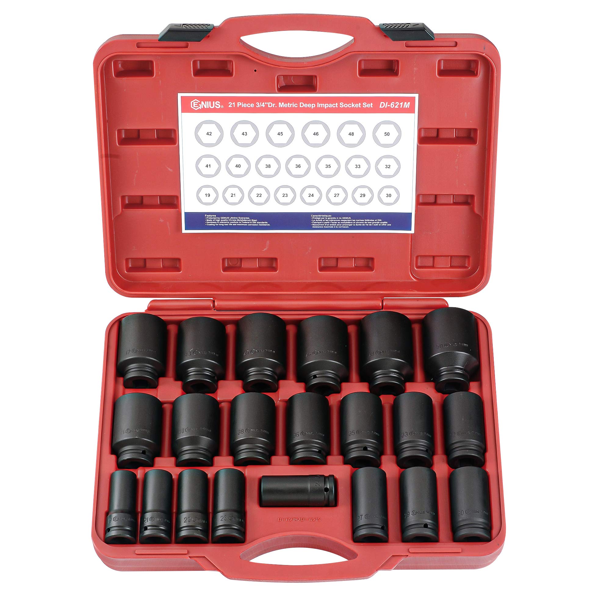 Vim Products MMS450 Vim Tools 50-piece Mechanics Master Set, 1/4 In. Square Drive
