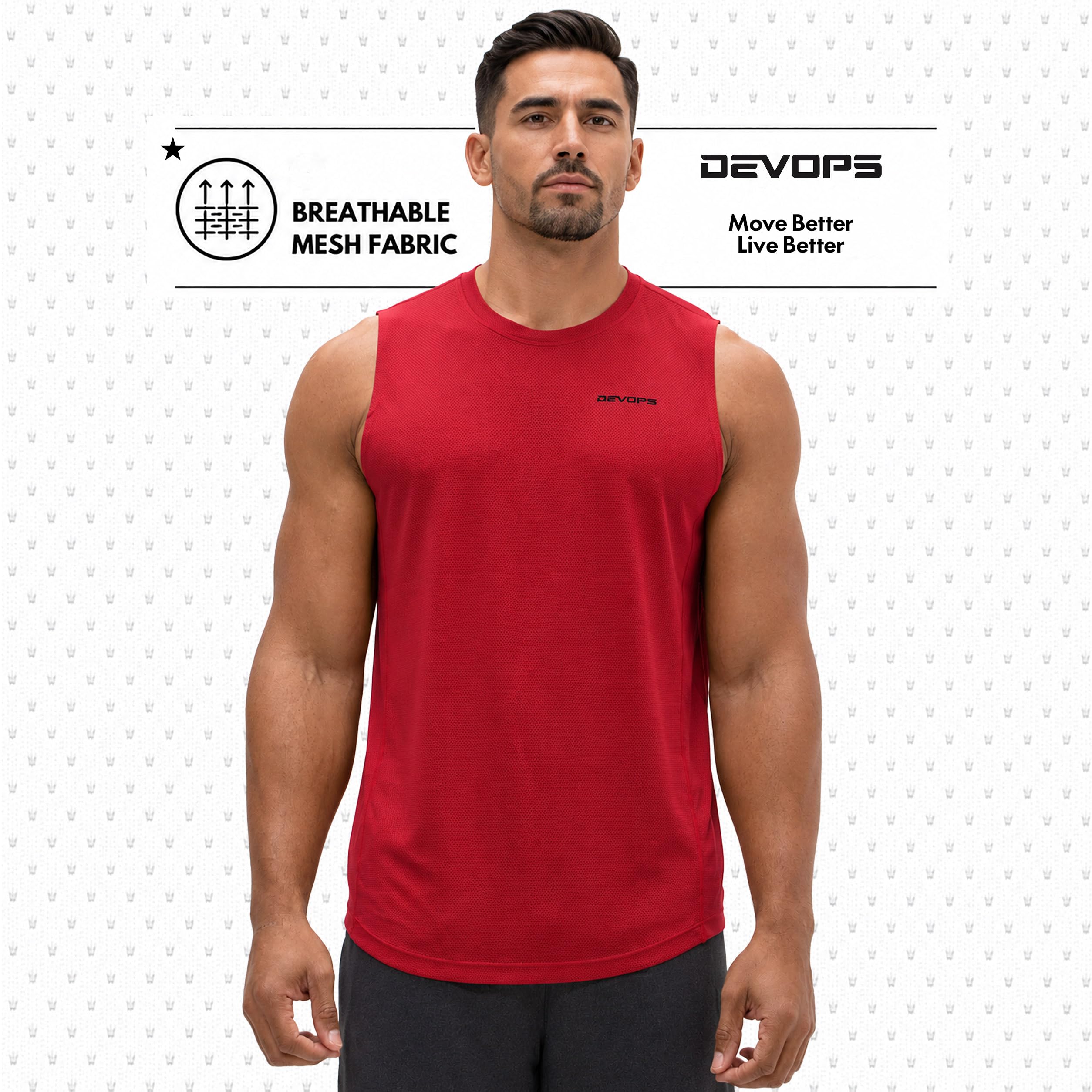 Devops Y Fit Tank Top Entrenamiento Hombre (Pack de 3)