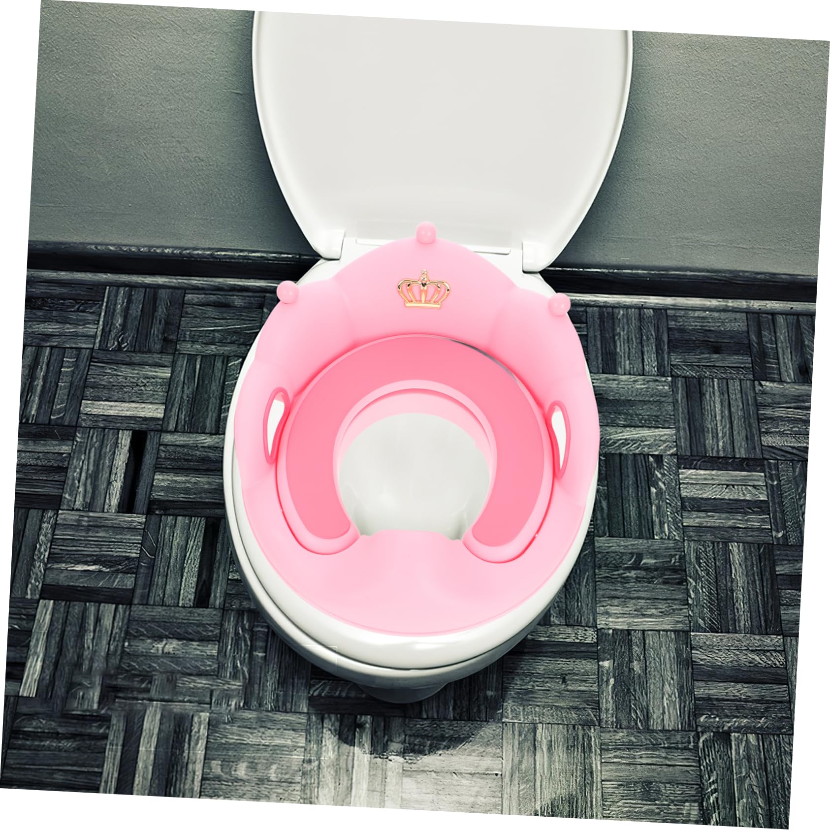 Toyvian Asiento De Entrenamiento Wc Niñas Tapa Desmontable Cojín Asa y Respaldo Color