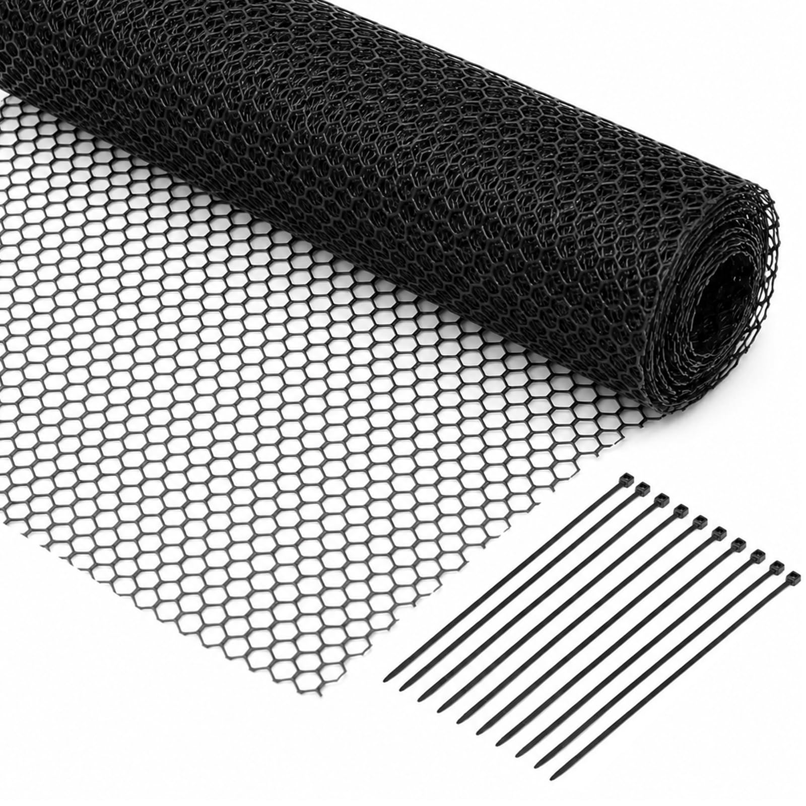 Chicken Wire Mesh Roll, 40cm x 3 m Plastic Netting Mesh Fencing