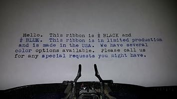 Universal Typewriter Ribbons - Custom Color Twin Spool Typewriter Ribbons Black and Blue