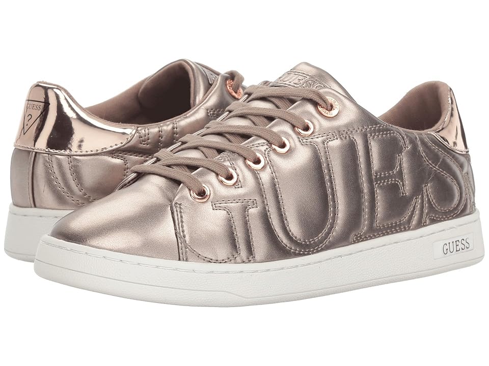 

GUESS Cestin (Gold Synthetic) Women's Lace up casual Shoes