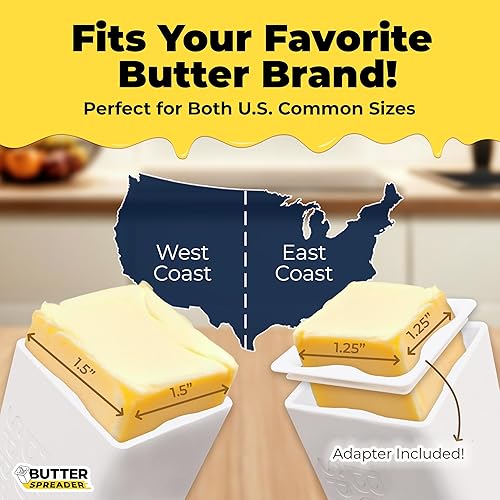 Miniatura 6 de Esparcidor de mantequilla sin ensuciar, 1 paquete con capacidad para el doble de mantequilla para mazorcas de maíz, pan, waffles, panqueques. El