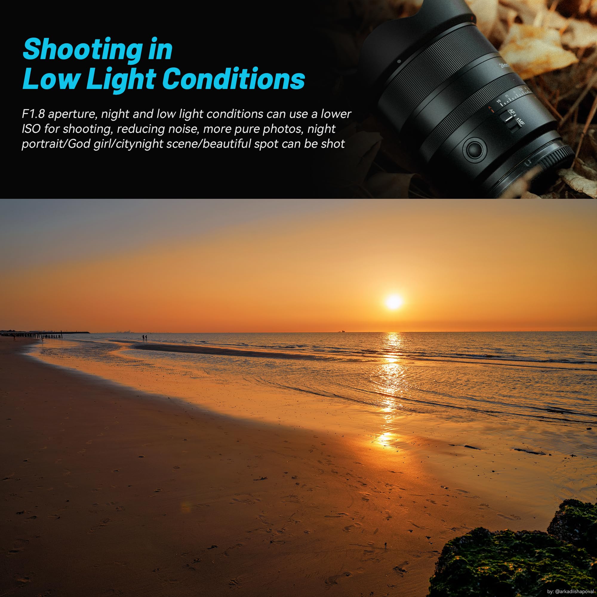 Objectif Plein Format 7artisans autofocus 24 mm f/1.8 avec Grande Ouverture de f/1.8 et Mise au Point Automatique/Manuelle Compatible avec Les Leica/Panasonic S1,DC-S1,S5 et DC-S5, LUMIX S9 Sigma L