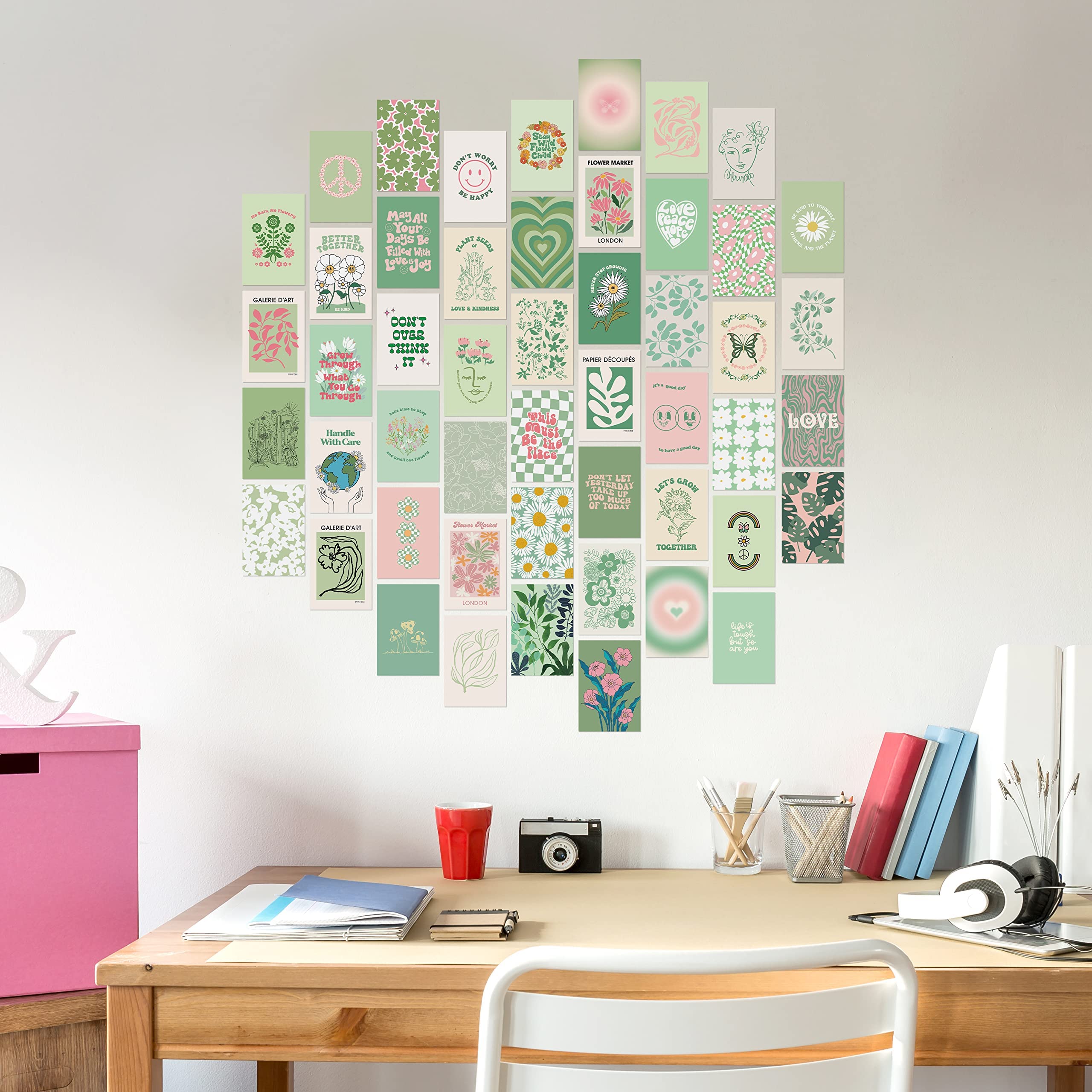 Buy Artivo Green Wall Collage Kit for Aesthetic Pictures, Danish Pastel