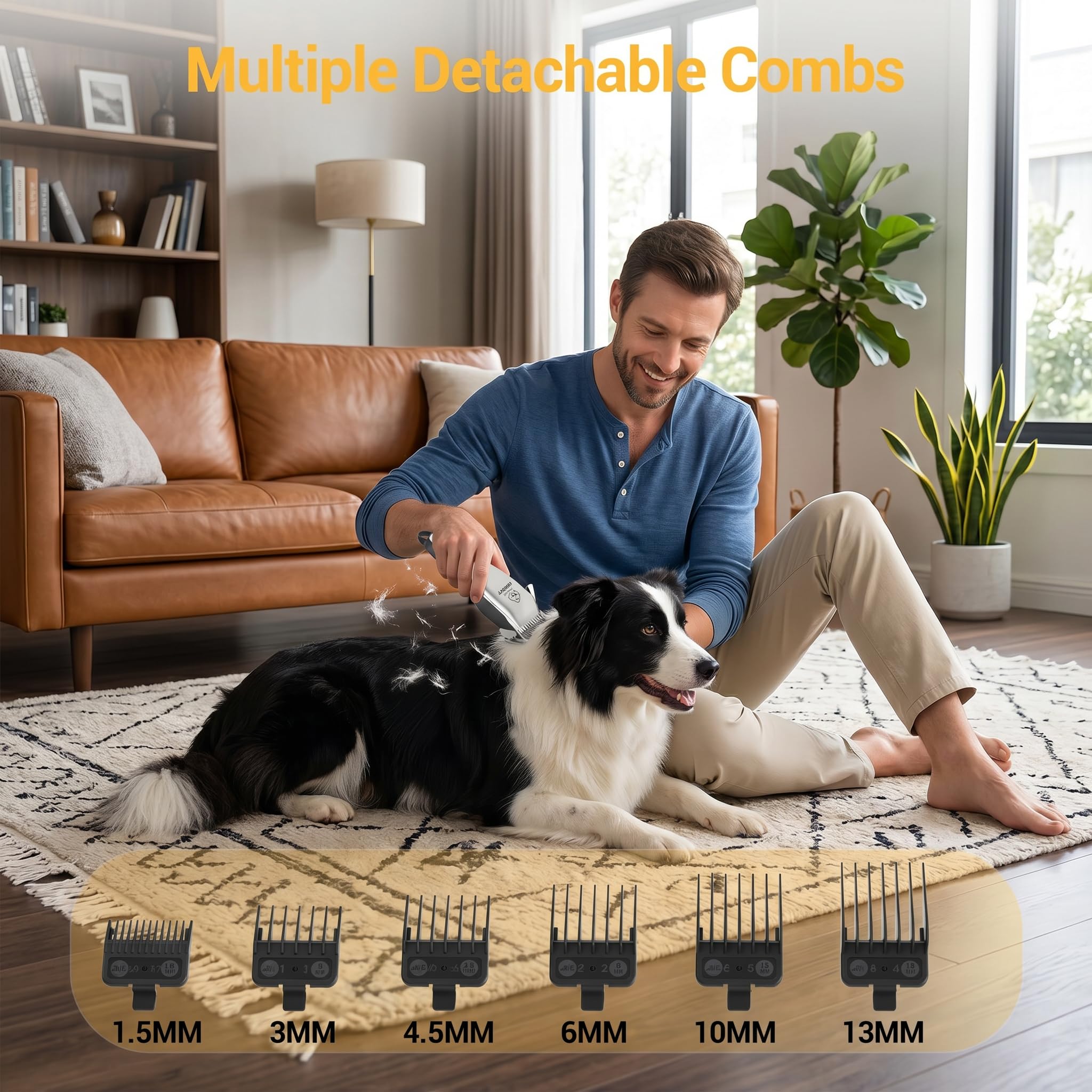 KAEFUYS Hundeschermaschine IPX7 Wasserdichtes Schermaschine Hund Katze Professionelles Hundeschermaschinen-Set Geeignet für Katzen Hunde Kaninchen etc.