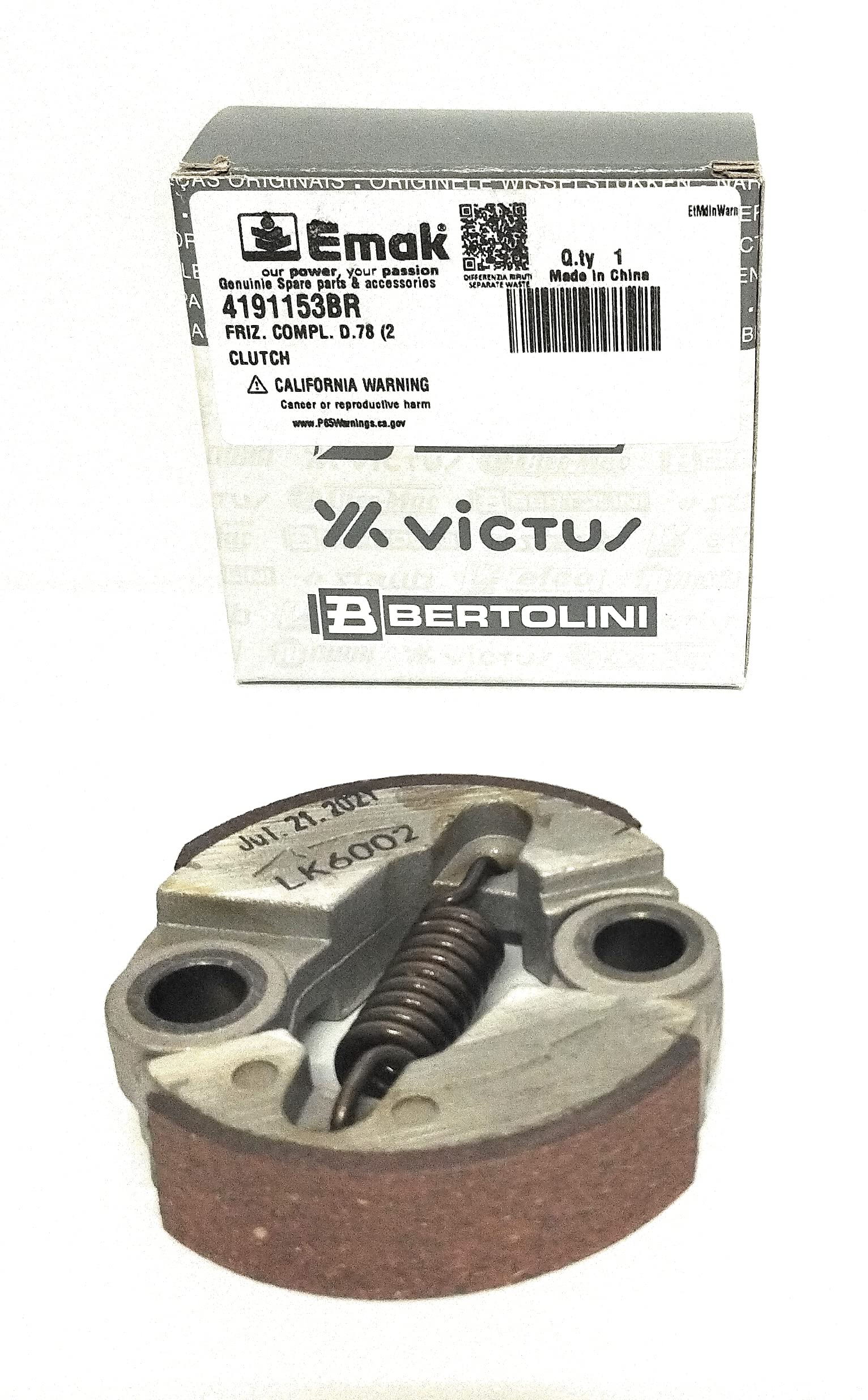 Campana Frizione Diam.58mm Decespugliatore Efco Jet 220 260 Filettato